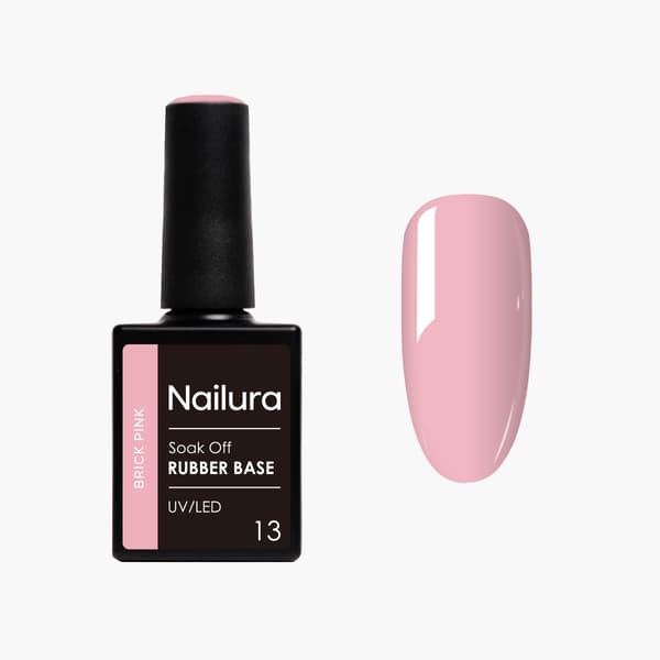 Nailura Rubber Base 13 – Brick Pink – 10 ml
