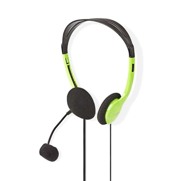 Nedis PC-headset | On-Ear | Stereo | 2x 3.5 mm | Fold-væk-mikrofon | Grøn