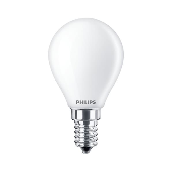 Philips 2-pakning LED E14 Sphere 4,3W (40W) Frost 470lm