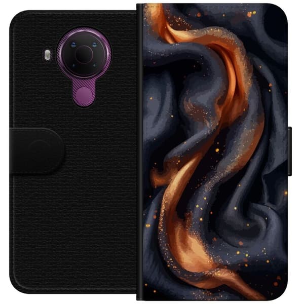 Plånboksfodral till Nokia 5.4 med Eldigt silke motiv