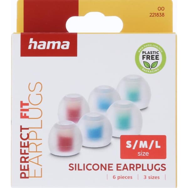 Hama Ørepropper Silikone 6-Pak Hvid
