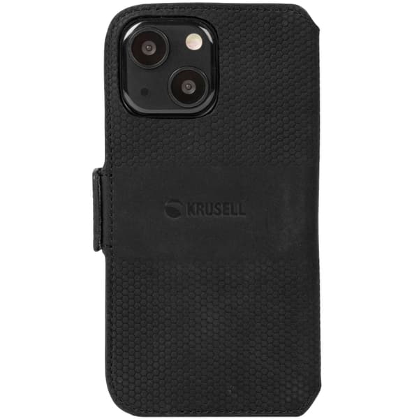 Krusell Nahka Puhelin lompakko iPhone 13 Musta