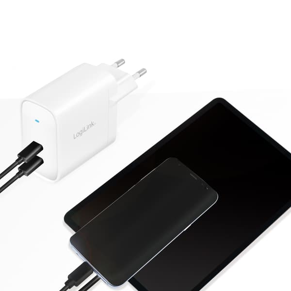 LogiLink USB-lader 2 x USB-C PD 40W GaN