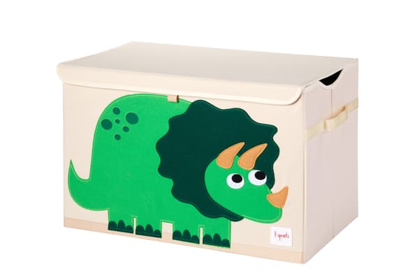 3 Sprouts Legetøjskiste - Grøn Dino