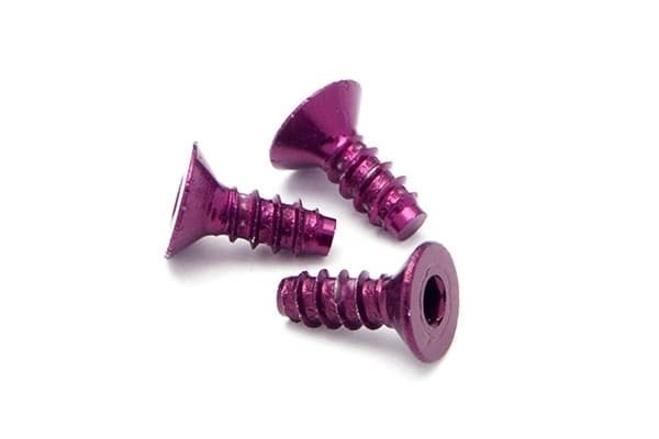 Alu Tp Flat Hd Skrue 3 X8Mm Hex Socket/Lilla/5Pc
