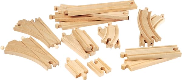 BRIO 33402 - Puujunaradan lisäosasarja, 16 osaa