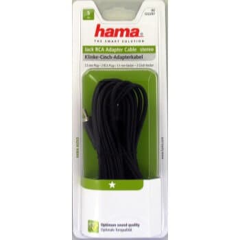 Hama Audio Kabel 3,5mm Jack-2 Phono 5,0m ST