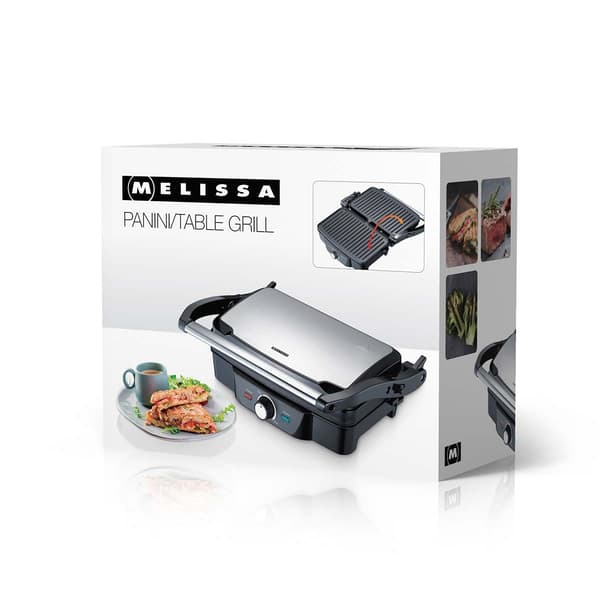 MELISSA Panini / Bordgrill 1600W Sort / Rustfrit stål tophus