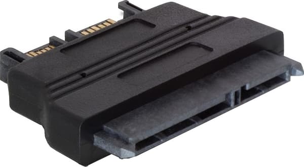 DeLOCK SATA -> Slim SATA-sovitin, naaras-uros, musta