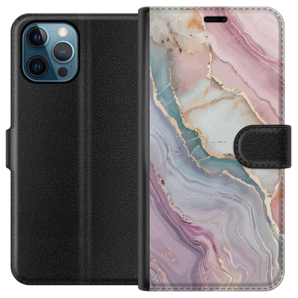 Tegnebogsetui til Apple iPhone 12 Pro med Marmor motiv