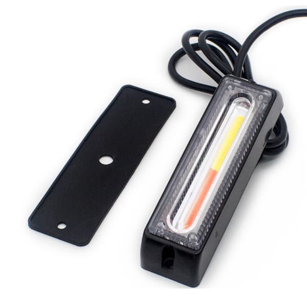 LED-advarselslampe COB til køretøjer 12-24V, Orange
