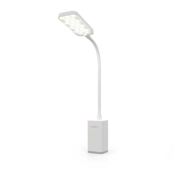 Nedis LED bordlampe | Dimbar | 1 Lysmodus | 90 lm | Oppladningsbar | Touch Function | Hvit