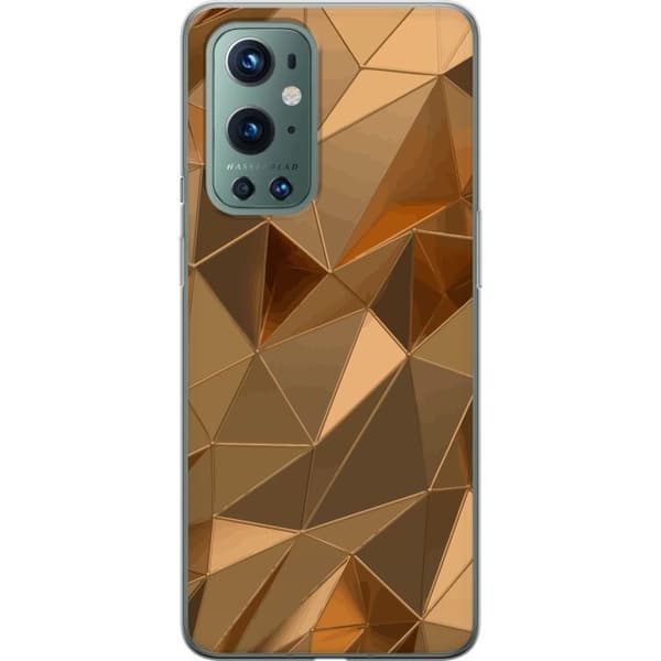 Mobilskal till OnePlus 9 Pro med 3D Guld motiv