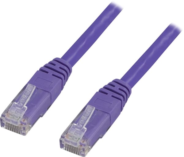 DELTACO UTP Cat6 patchkabel,LSZH 0,3m, lila