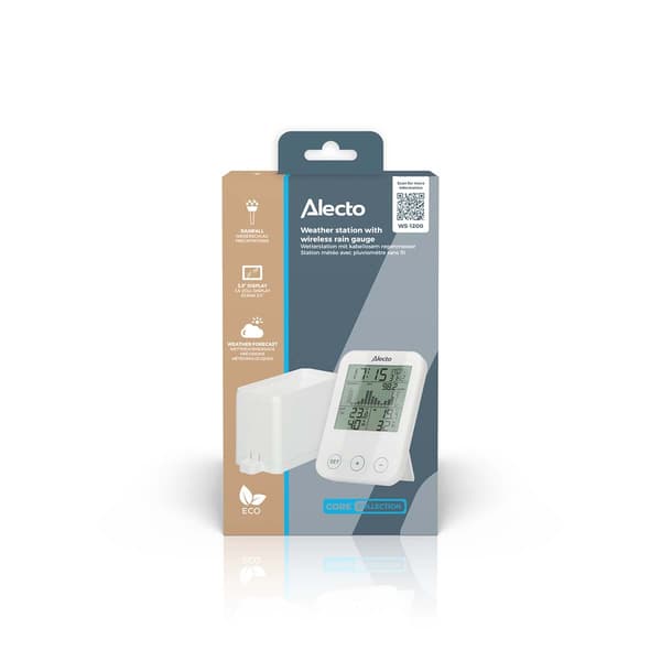 Alecto Værstasjon med trådløs sensor Svart / Grå