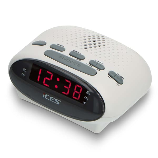 ICES Klockradio Vit