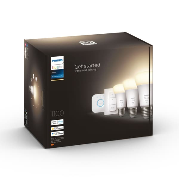 Philips Hue Startkit White 3 x E27 med
