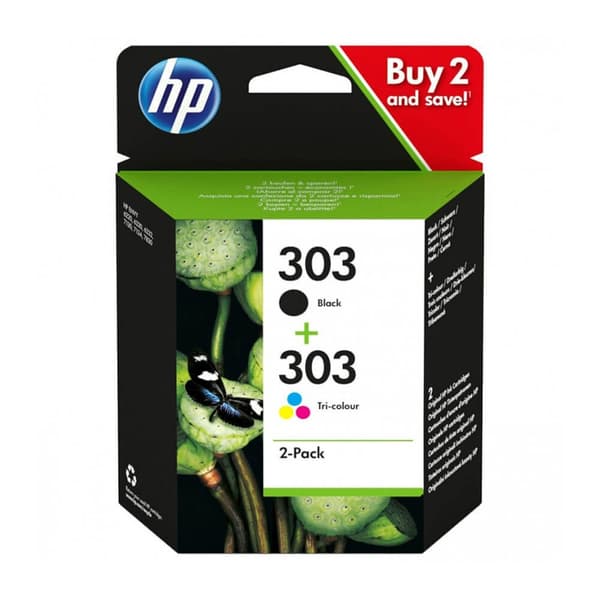 HP Blæk 3YM92AE 303 Sort Cyan Magenta Gul