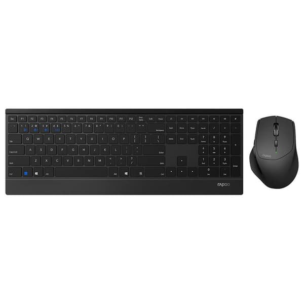 Rapoo Tastatur/Mus Sæt 9500M Multi-Mode Trådløst Sort