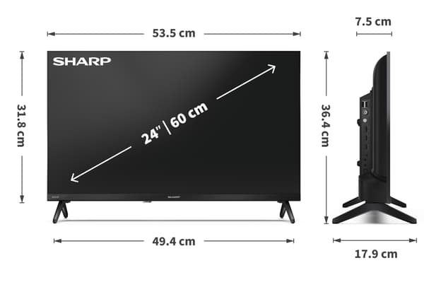 Sharp TV 24" - 24HF2265E SHARP