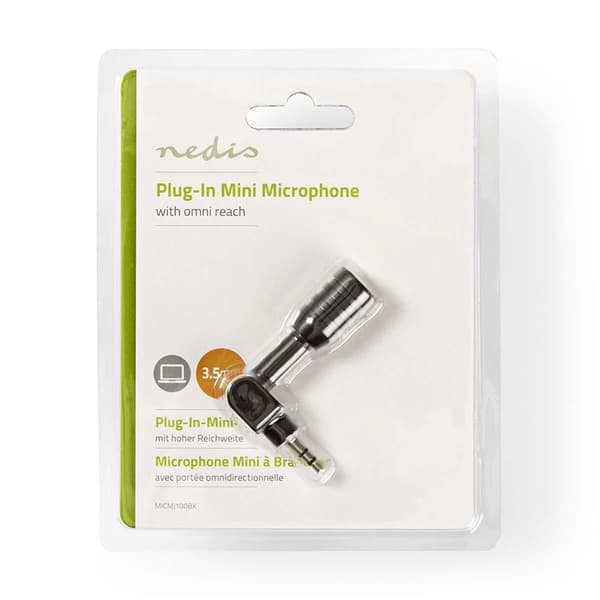 Nedis Mikrofon | Indretning: Notebook | Kabel | 1x 3.5 mm
