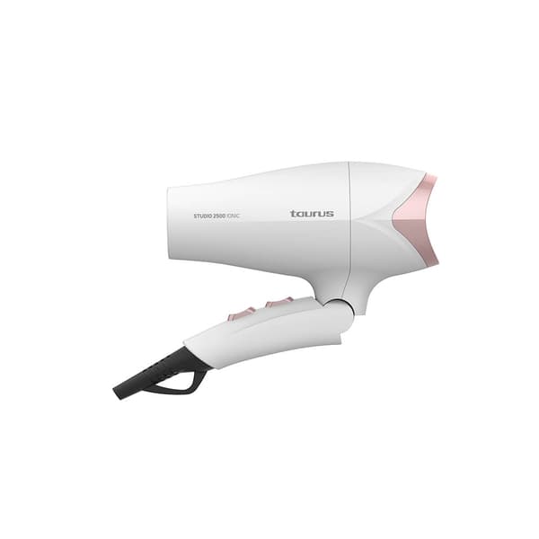 Taurus Hårtørrer 2400W Studio 2500 Ionic Foldbar Hvid