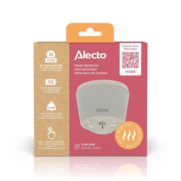 Alecto Varmedetektor 10 år Hvid