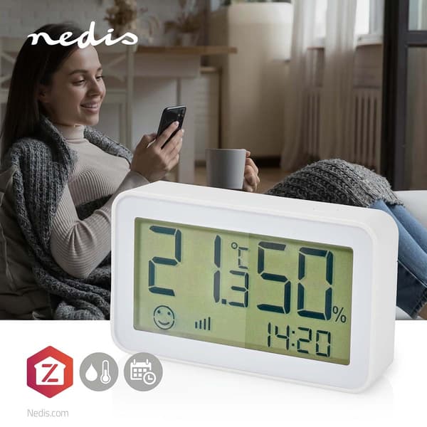 Nedis SmartLife Klimatsensor | Zigbee 3.0 | Batteridriven | Android™ / IOS | Vit