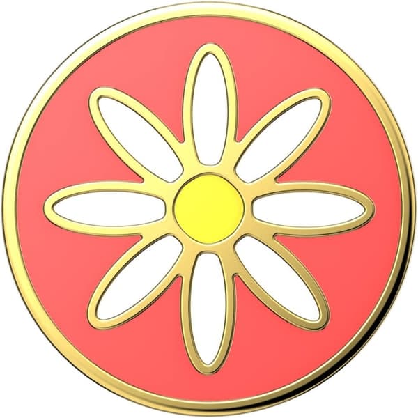 PopSockets PopGrip PREMIUM Enamel Quaint Daisy Coral