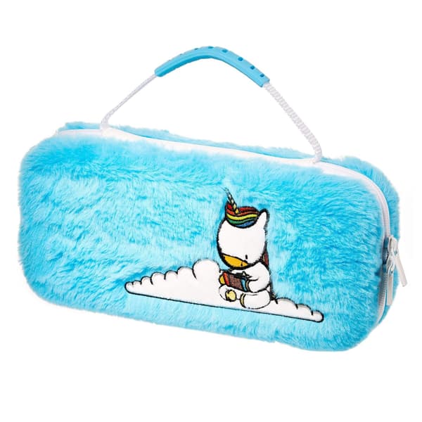 Numskull Nintendo Switch Unicorn Blue Fluffy bæreveske