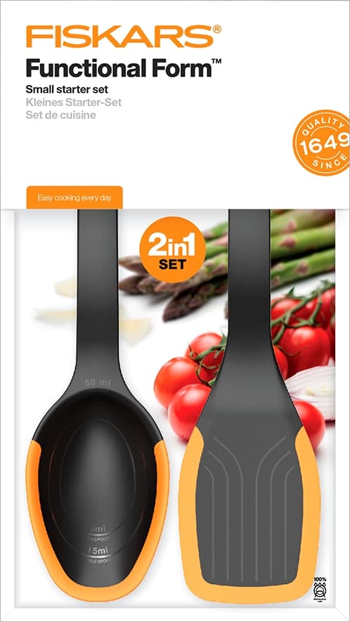 Fiskars Functional Form - litet startset, inkl skopa och spatel