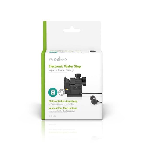 Nedis Elektronisk Aqua Stop | 3/4" Outer Thread | 3/4" Inner Thread | Egnet for: Oppvaskmaskin / Vaskemaskin | Sort