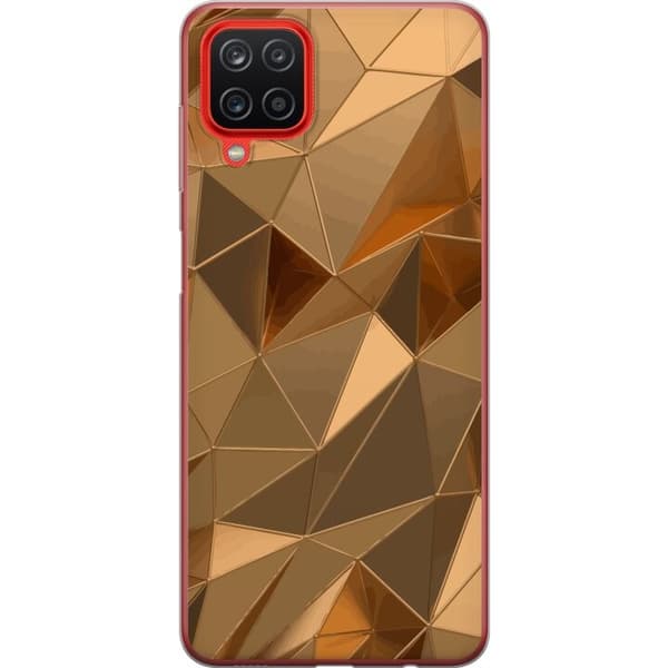 Mobildeksel til Samsung Galaxy A12 med 3D Gull motiv