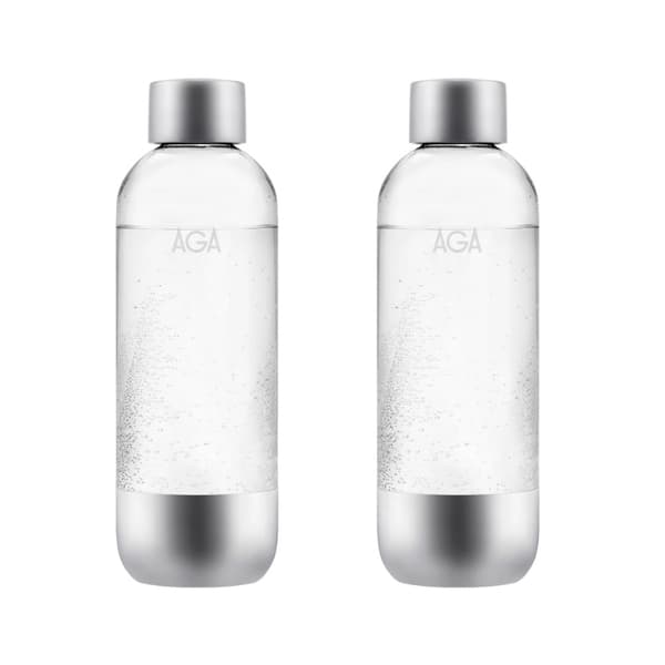 2-pack AGA AQVIA Stål 1L, PET-flaska