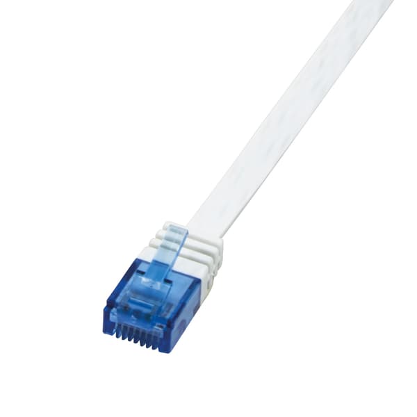 LogiLink Flat Cat6 U/UTP SlimLine hvit 1m