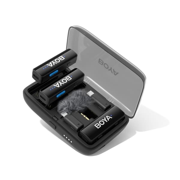 BOYA Mikrofon BOYALINK V2.0 3.5mm Trådlöst X2-system Lightning USB-C