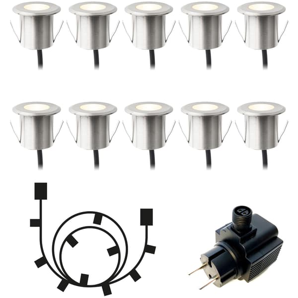 LightsOn Dexter Decklight 10-pack Silver Startpaket