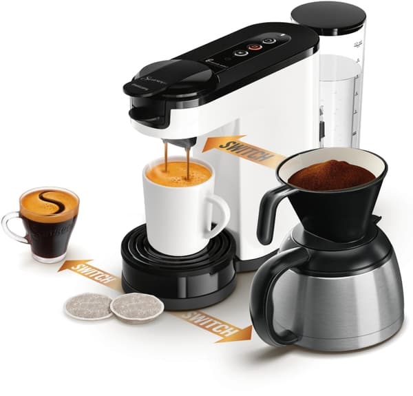 Senseo Switch kaffemaskin HD6594/00 - Star White