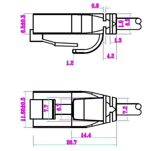 Goobay CAT 6 smal patchkabel, U/UTP, svart kopparledare (CU)