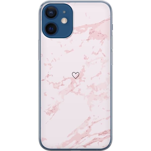 Mobildeksel til Apple iPhone 12 med Rosa Hjerte motiv