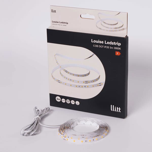 Llitt Louise Ledstrip COB-LED DOT uten transformator IP20 3 meter 3000K