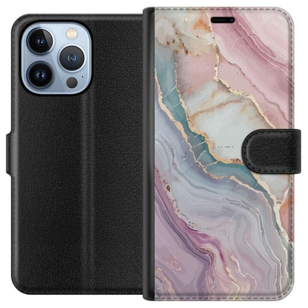 Tegnebogsetui til Apple iPhone 13 Pro med Marmor motiv