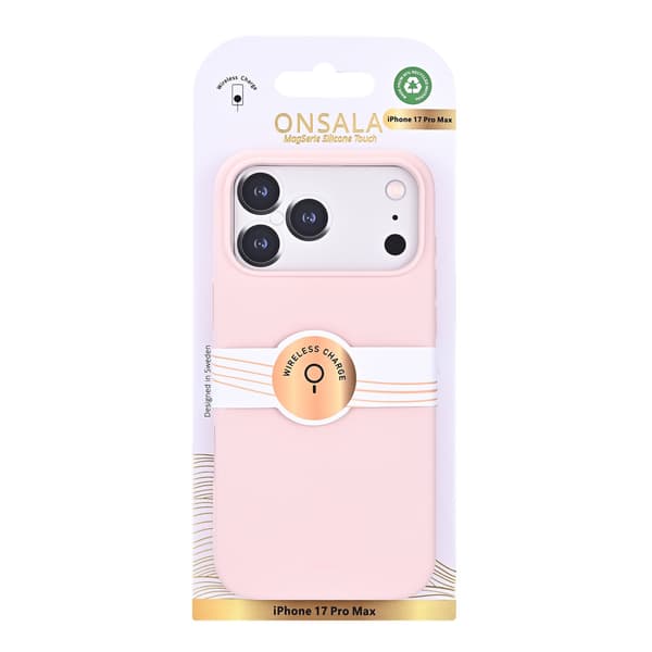 Onsala Mobilskal med Silikonkänsla Chalk Pink - iPhone 17 Pro Max