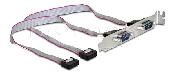 Delock Slot Bracket > 2 x Serial Pin layout: 1:1