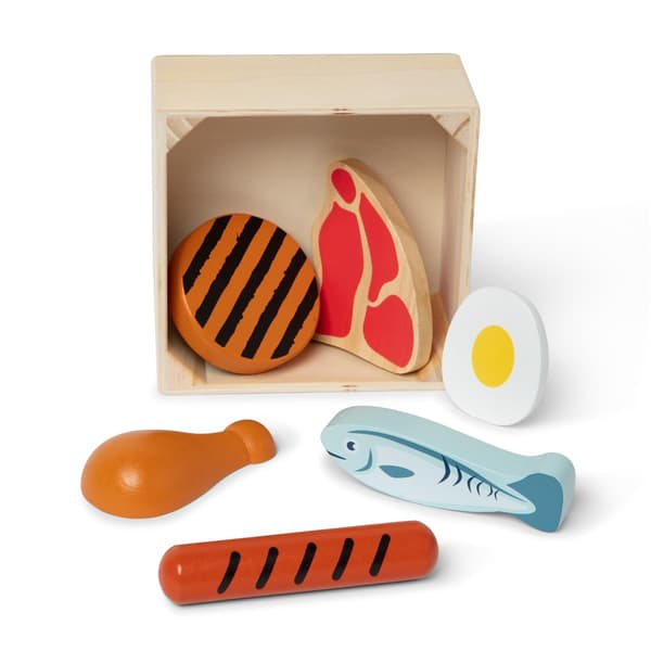 Melissa & Doug Legesæt med fødevaregrupper i træ - protein