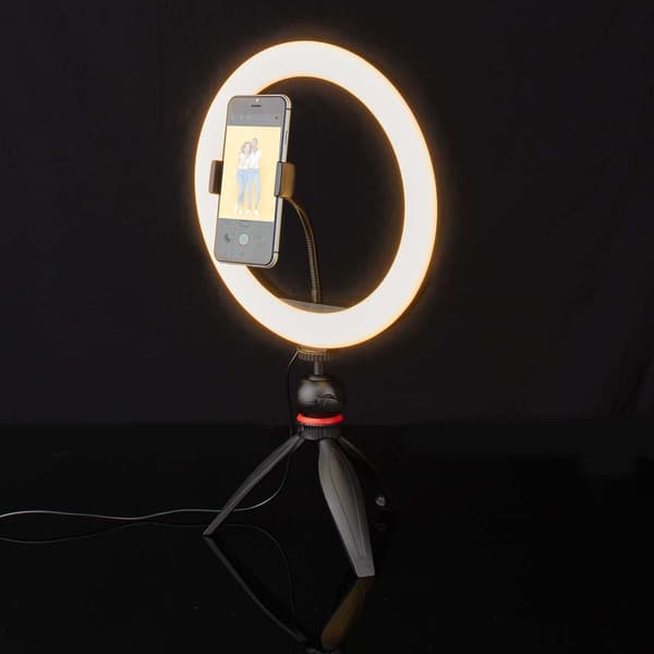 Nedis Ringlys | 10 inch | 120 LED's | 2700 - 6700 | Stativ | Sort