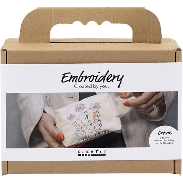 Mini Craft Kit Broderi - Make-up taske - creme (977859)