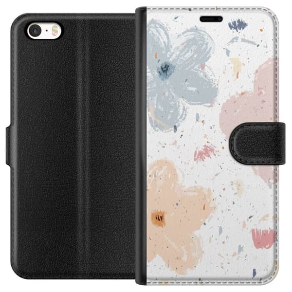 Tegnebogsetui til Apple iPhone 5 med Blomster motiv
