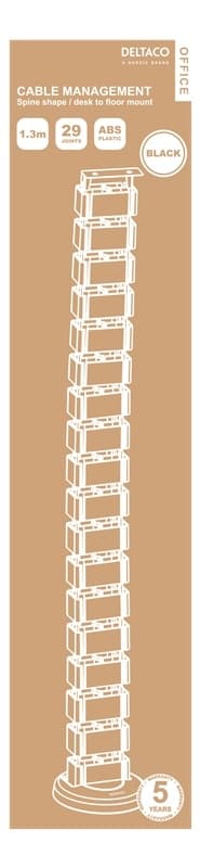 DELTACO Office, Spine Cable Organizer & Hider, White