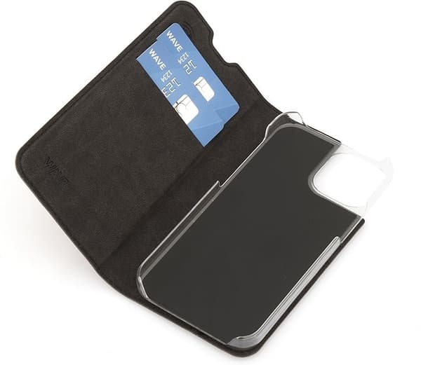 Wave BookCase beskyttelsesveske, iPhone 13 mini, svart